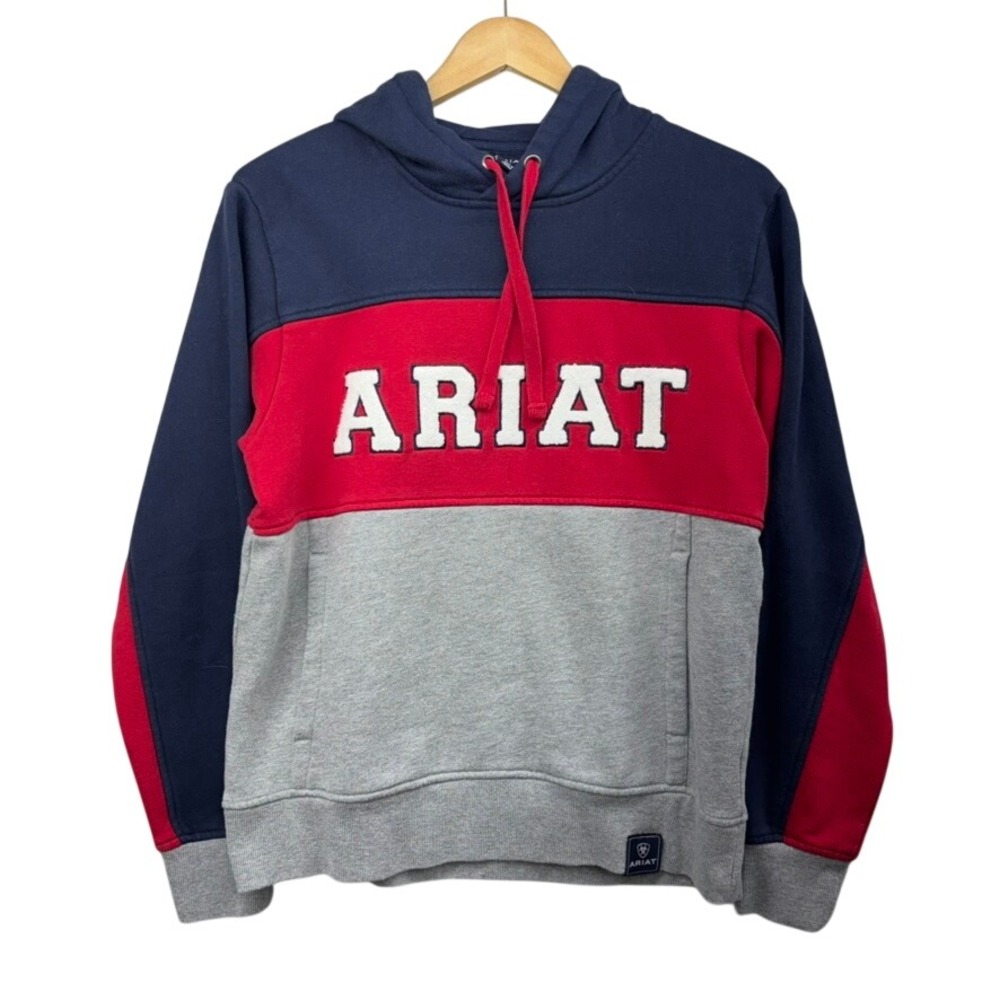 Ariat mens navy red grey hoodie